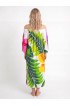 Hand Painted Rayon Off Shoulder Dress